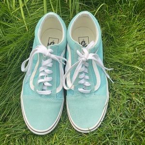 Vans Old Skool low top light blue teal aqua